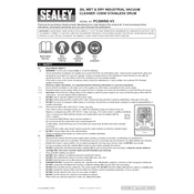 Sealey PC200SD.V3 Vacuum manual cover