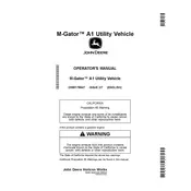 John Deere M-Gator A1 Utility Vehicle manual cover