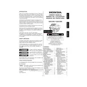 Honda GXV340 2014 Engine manual cover