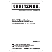 Craftsman CMCCS660E1 Chainsaw manual cover