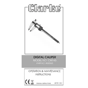 Clarke 4500360 CM145 Digital Caliper manual cover