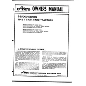 Ariens 935000 Series 935002 Tractor manual cover