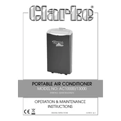 Clarke 3230574 AC10000 Portable Air Conditioner manual cover