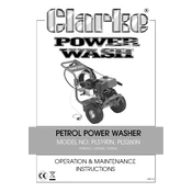 Clarke 7330345 PLS190N Petrol Power Washer manual cover