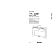 Casio Privia PX850 Keyboard manual cover