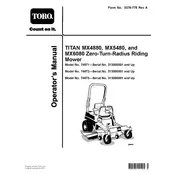 Toro Titan MX 4880 74871 Mower manual cover