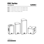 QSC KW Series KW122 manual cover