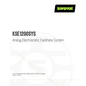 Shure KSE1200SYS Earphones manual cover