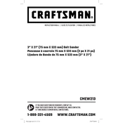 Craftsman CMEW213 Sander manual cover