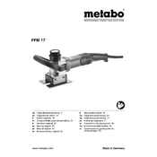 Metabo PFM 17 Beveling Tool manual cover