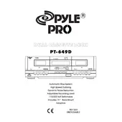 Pyle PT649D Cassette Deck manual cover