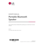 LG PL2 PL2B.DUSALLK Speaker manual cover