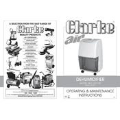 Clarke 6470617 CD1150 Dehumidifier manual cover