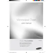 Samsung SMH8165B Microwave manual cover