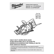 Milwaukee 6477-20 Saw manual cover