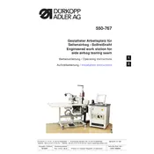 Dürkopp Adler 550-767 Sewing Machine manual cover