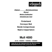 Scheppach Muli 4000 15500901 Conveyor manual cover