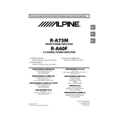 Alpine R-A60F manual cover