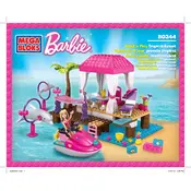 Mega Bloks Mattel Barbie Tropical Resort CXP42 Construction Set manual cover