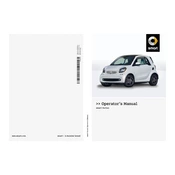 Smart Fortwo 2016 Car manual cover