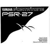 Yamaha PSR-27 Keyboard manual cover