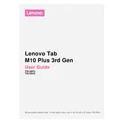 Lenovo TAB M10 Plus 3rd Gen TB128FU Tablet manual cover