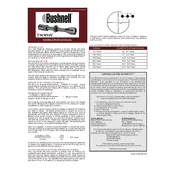 Bushnell Trophy Mil Dot Scope manual cover