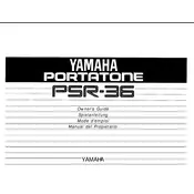 Yamaha PSR-36 Keyboard manual cover