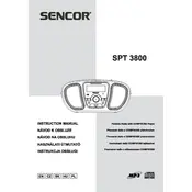 Sencor SPT 3800 Boombox manual cover