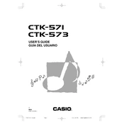 Casio CTK571 Keyboard manual cover