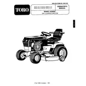 Toro Wheel Horse R120OE01 Tractor manual cover