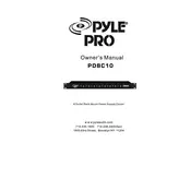 Pyle PDBC10 Power Supply manual cover