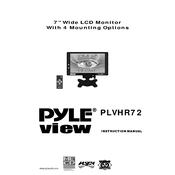 Pyle PLVHR72 Monitor manual cover