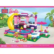 Mega Bloks Mattel Barbie Chelsea Pool Party DBM49 Construction Set manual cover