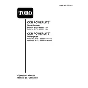 Toro Powerlite CCR 38170 Snow Thrower manual cover