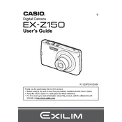 Casio EXZ150 Camera manual cover