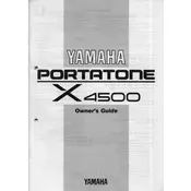 Yamaha X 4500 Keyboard manual cover