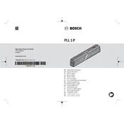 Bosch PLL 1 P Level manual cover