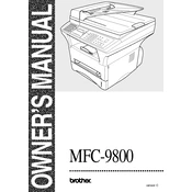 Brother MFC-9800 manual cover