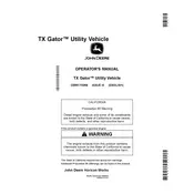 John Deere Gator TX Utility Vehicle manual cover