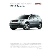 GMC Arcadia 2012 manual cover