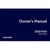 Acura MDX Sport Hybrid 2020 SUV manual cover