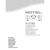 Rotel RA-1572 MKII Amplifier manual cover