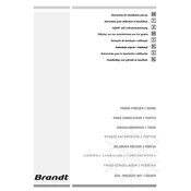 Brandt DDA313WE Refrigerator manual cover