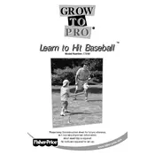 Fisher Price Mattel Grow to Pro Learn to Hit Baseball 77208 Toy manual cover