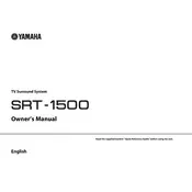 Yamaha SRT-1500 Surround System manual cover