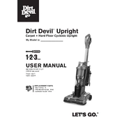 Dirt Devil Power Duo Cyclonic Upright UD20125B manual cover