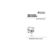 Subaru RGV12100 Generator manual cover