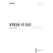 Canon VIXIA HF G60 manual cover