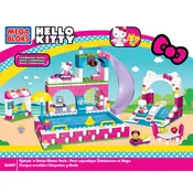 Mega Bloks Mattel Hello Kitty Water Park DBX88 Construction Set manual cover